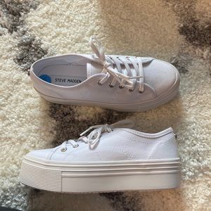 Steve Madden mayra white platform sneaker